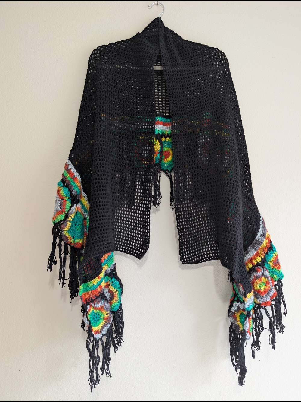 Handmade Crochet Poncho - Picture 2 of 5